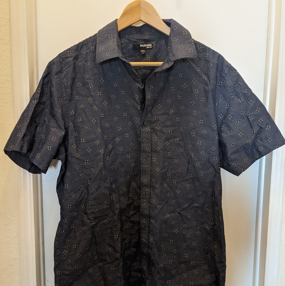 Murano Slim Fit Short Sleeve Button Down